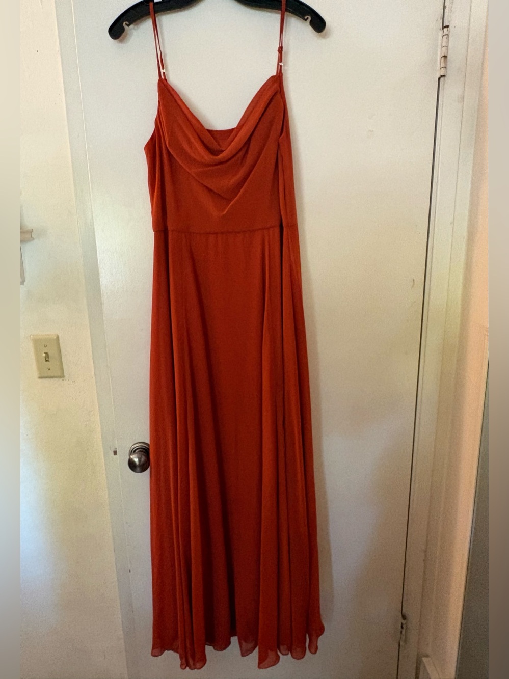 David’s Bridal cowl neck bridesmaid dress